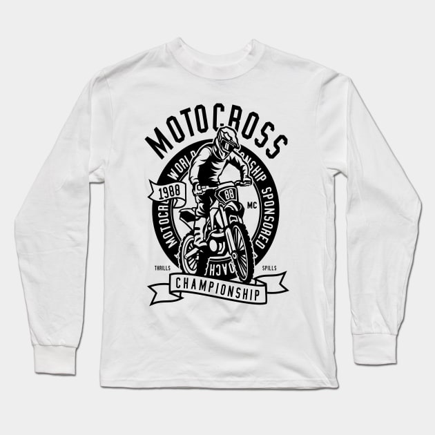 Motocross Long Sleeve T-Shirt by CRD Branding